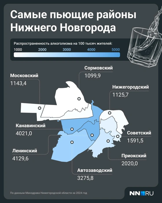 Самые пьющие районы Нижнего Новгорода | Источник: Городские медиа