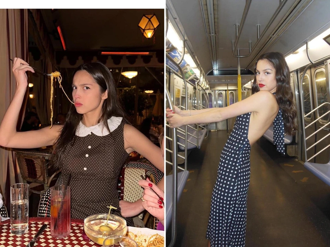 Core недели: носим принт полька-дот, как Оливия Родригез | marieclaire.ru