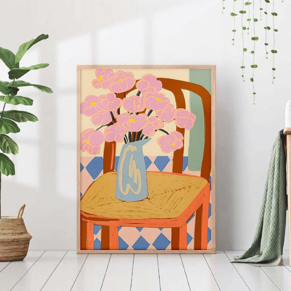 Постер «Букет цветов на стуле», «28 картин»