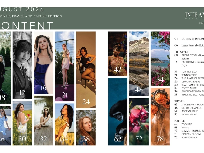 Снимки Константина опубликованы в журнале INFRAME Magazine Lifestyle and Nature Edition за август | Источник: Inframemagazine.com