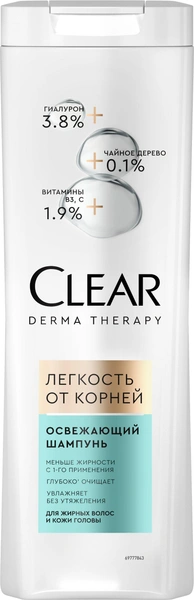 Clear Шампунь Derma Therapy освежающий Легкость от корней