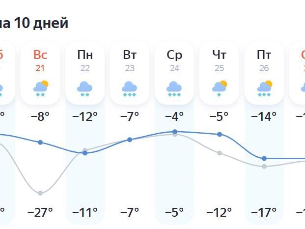 Осадки разной силы ожидаются ежедневно. | Источник: «Яндекс Погода»