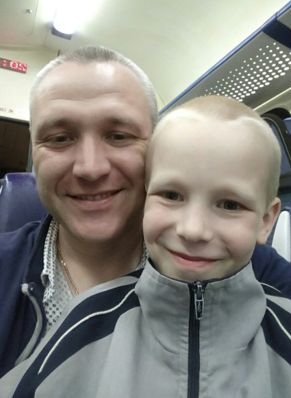 Роман Шимко с сыном Алешей