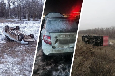 Машины слетали с трасс под Волгоградом из-за ухудшения погоды