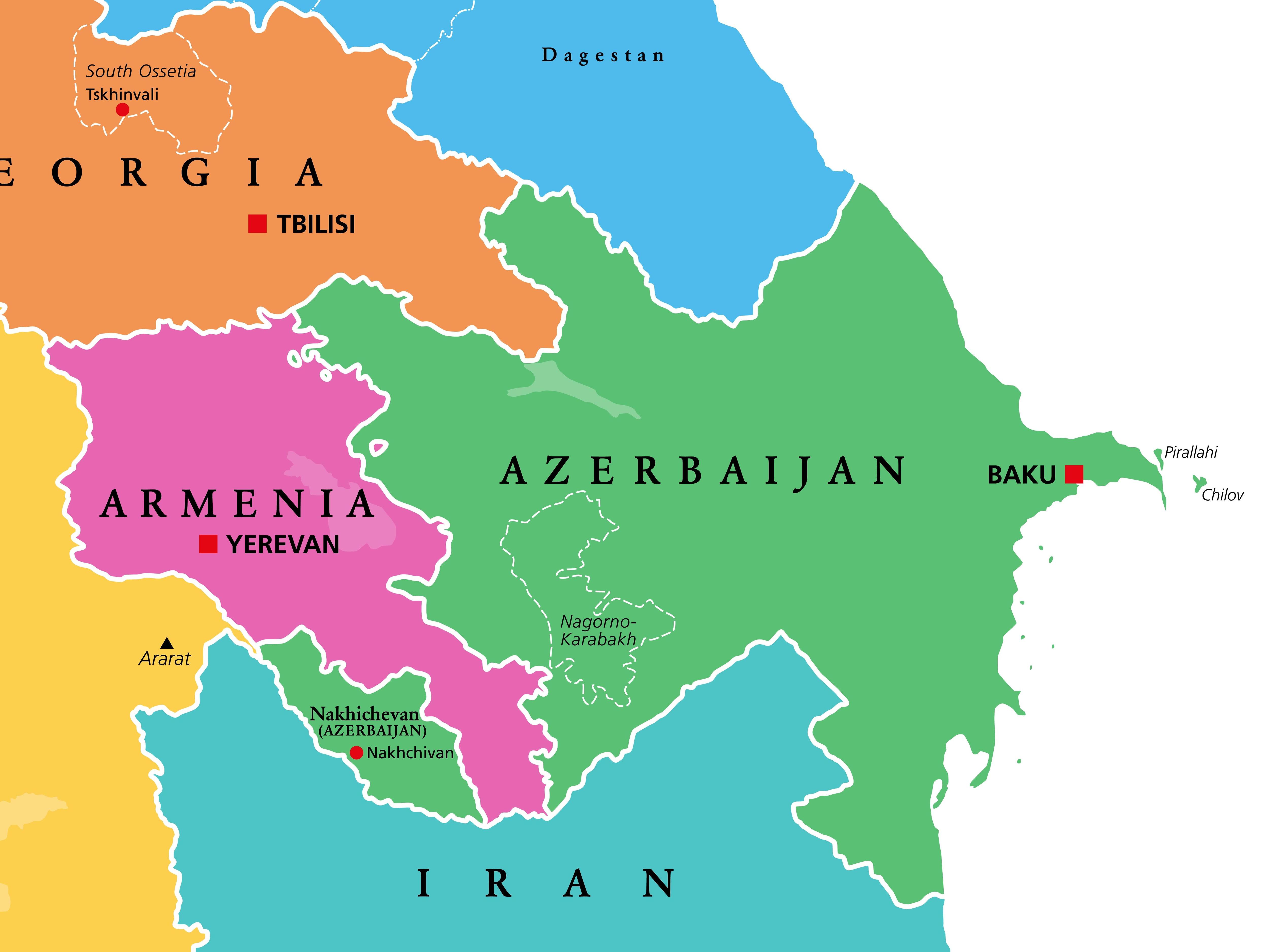 Азербайджан карта 2023
