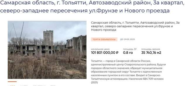 Так выглядит сейчас недострой — заброшка | Источник: Фонд развития территорий