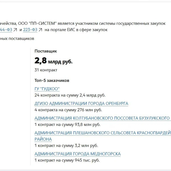 А вот информация о компании, которая там уже работает | Источник: Checko
