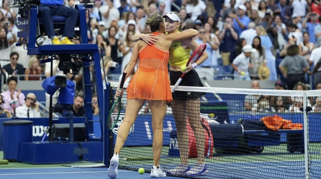 Соболенко и Рыбакина перед матчем  | Источник: Usopen.org