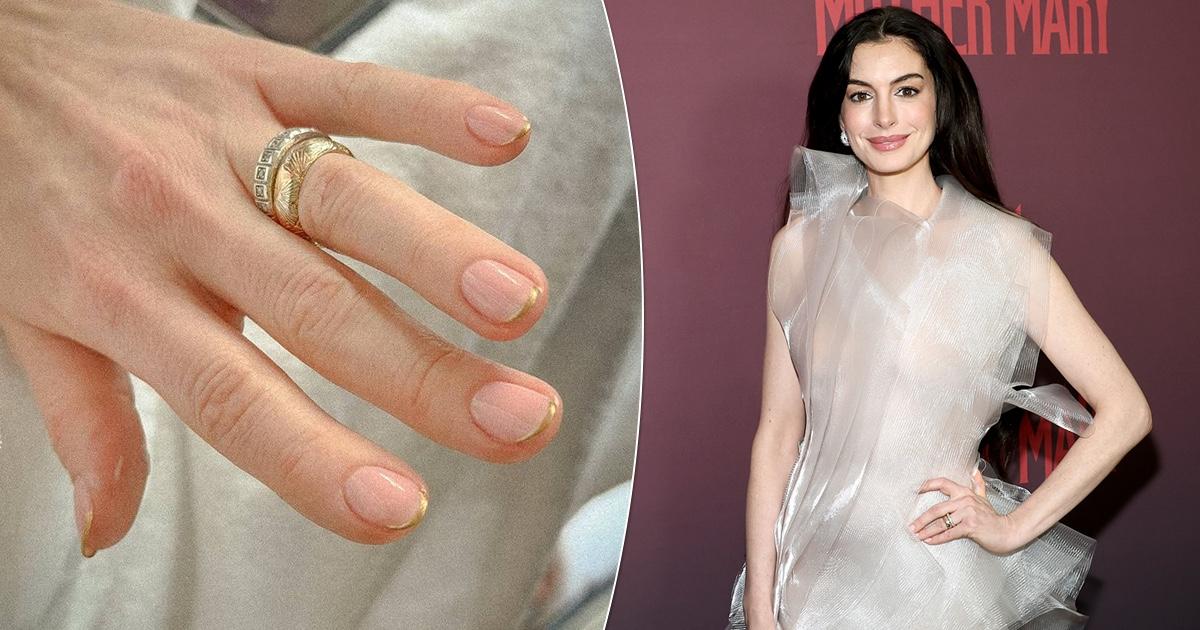 Звездный френч&nbsp;&mdash; лаконичный маникюр как у Энн Хэтэуэй