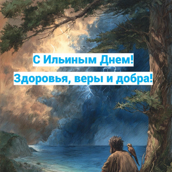 Ильин день в 2025 году, открытки на ильин день, ильин день, ильин день в 2025, какого числа ильин день, ильин день 2025 какого числа, 2 августа ильин день, ильин день почему нельзя купаться | Источник: Midjourney