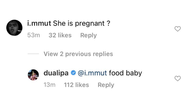 Дуа Липа забавно опровергла слух о беременности