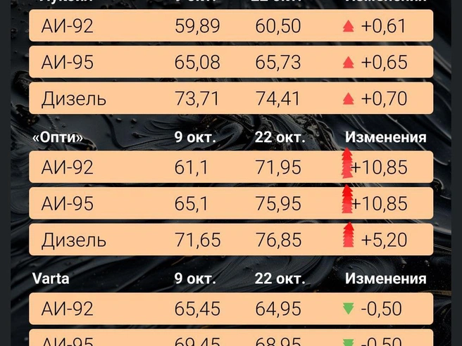 Динамика изменения цен на бензин сохраняет тенденцию к росту | Источник: Филипп Сапегин / E1.RU