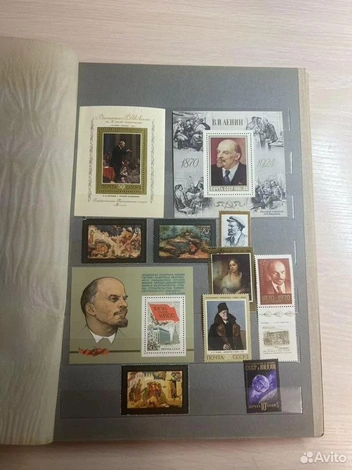 В альбоме можно найти марки с Лениным | Источник: «Авито»