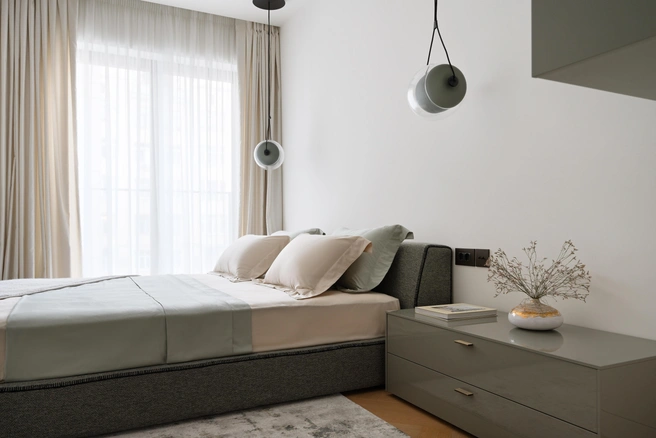 Спальня в квартире клубного дома «Тургенев»  | Источник: Клубный дом TURGENEV