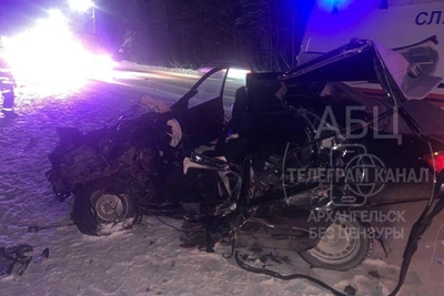 Столкновение автомобиля и автобуса под Северодвинском