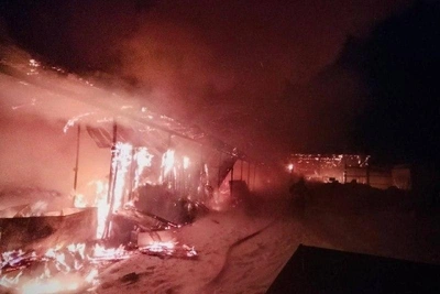 Major Fire Breaks Out at Farm in Samara Region