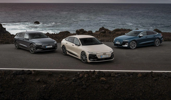Audi A6 e-tron&nbsp;— линейка электромобилей длиной почти 5 метров, лишенная кузова седан: в ассортименте только лифтбэки и универсалы. В основе специализированная платформа PPE, поэтому унификации с бензиновыми и дизельными версиями «шестерки» нет. Автомобиль предлагается в моно- и полноприводной версиях, предельная мощность&nbsp;— 503&nbsp;л.&nbsp;с., емкость батареи&nbsp;— 95 кВт*ч. С помощью таких моделей в Audi надеются отбить нашествие китайских конкурентов вроде BYD Han. В Германии Audi A6 e-tron стоит 75–100 тысяч евро, BYD Han лишь едва дешевле | Источник: пресс-служба компании Audi/ audi.com