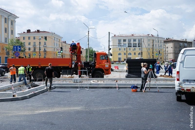 Сквер на перекрестке Металлургов, Сталеваров и Победы в Череповце откроют к 15 июля