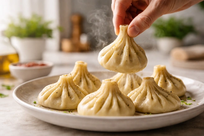 Сочные мешочки с бульоном внутри едят руками и считают по хвостикам | Источник: GPT
