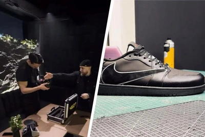 Krasnoyarsk resident creates sneakers from scratch for Nurlan Saburov
