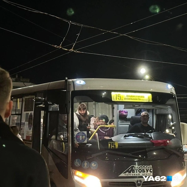 Сесть в автобус получилось, но он был переполнен | Источник: Виктория Улитова / YA62.RU