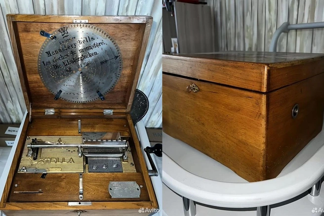 Музыкальная шкатулка изготовлена из дерева | Источник: «Авито»