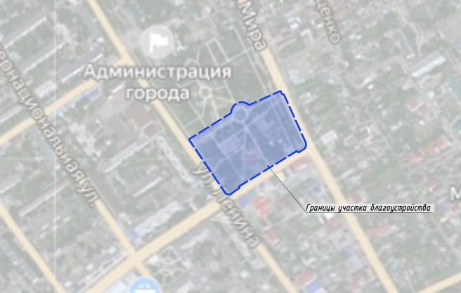 Парк расположен возле мэрии | Источник: zakupki.gov.ru
