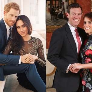 6 знаковых различий в помолвочных фото принцессы Евгении с Джеком и принца Гарри с Меган