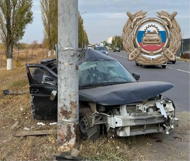 Водителю повезло остаться в живых. | Источник: ГИБДД по Саратовской области