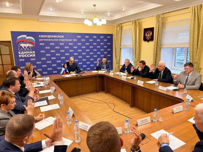 Людмила Бабушкина принимала участие в заседании президиума партии, на котором было решено назначить спикером Дмитрия Жукова | Источник: Единая Россия | Свердловская область / t.me