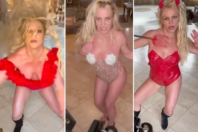 Бритни Спирс отрывается в столовой