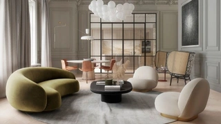 Полукруглый диван: 40 вдохновляющих примеров