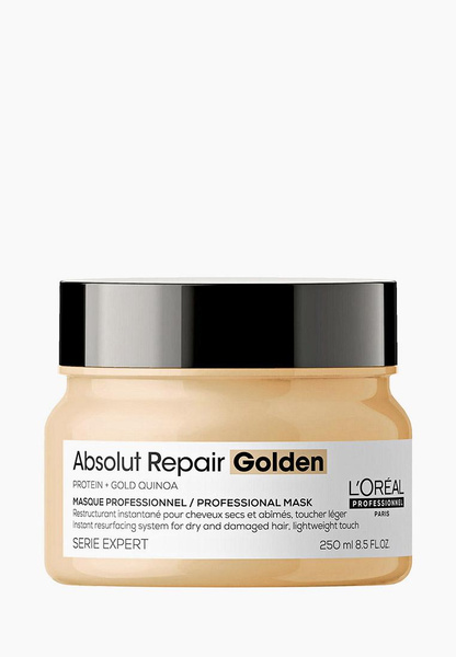 Маска для волос L'Oreal Professionnel Absolut Repair Gold Quinoa+Protein Golden Masque с золотой текстурой для восстановления волос