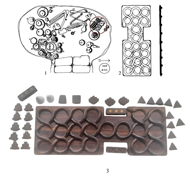 Взгляните на поле и фишки для настольной игры возрастом 4500 лет. Ученые наконец поняли, какие там были правила