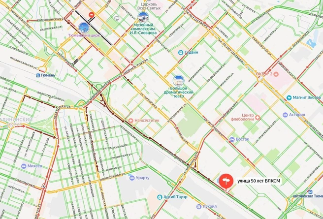 Вот такая обстановка. Кто-то попадет сегодня домой ой как не скоро | Источник: Yandex.ru