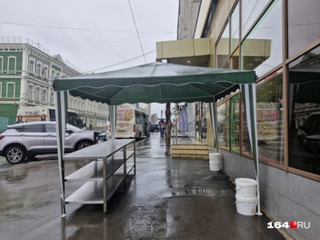 Прилавок на Радищева тоже пустует | Источник: Виктория Федорова / 164.RU