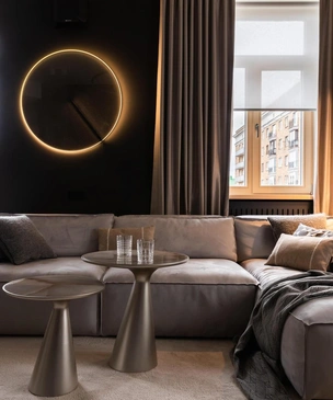 Луна и черный: квартира 110 м² в Минске для молодого человека