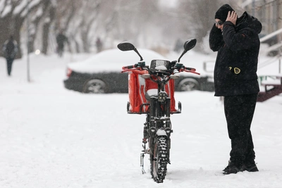 Electric moped rider hit by car in Ufa