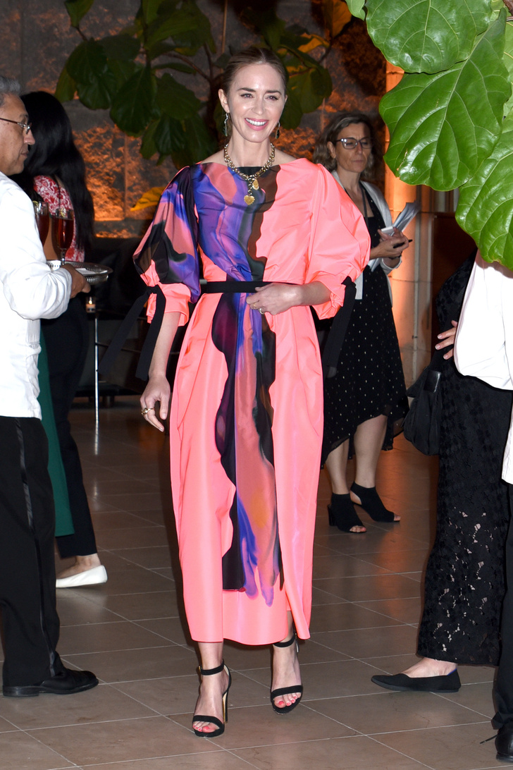 Эмили Блант в объемном платье Roksanda на вечере в Нью-Йорке