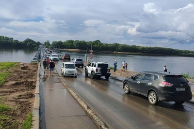 Наплавной мост через Оку возобновил работу в Нижегородской области
