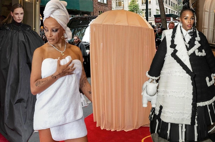 Как звезды прячут перед Met Gala свои наряды: Doja Cat в одном полотенце и еще 11 обсуждаемых образов