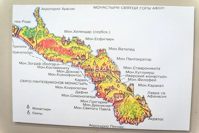 Карта с расположением монастырей | Источник: ООО&nbsp;«СЗ „Сириус“»