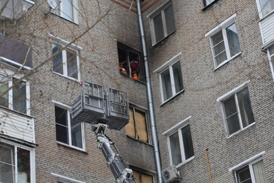 Последствия пожара на Пресненском Валу: выгоревшие стены и эвакуация