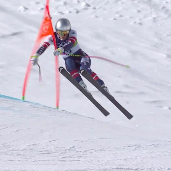 Падение Линдси Вонн на Олимпиаде-2026 | Источник: скриншот из трансляции