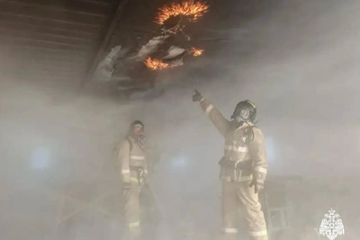 МЧС потушило пожар в подсобном здании Билибино