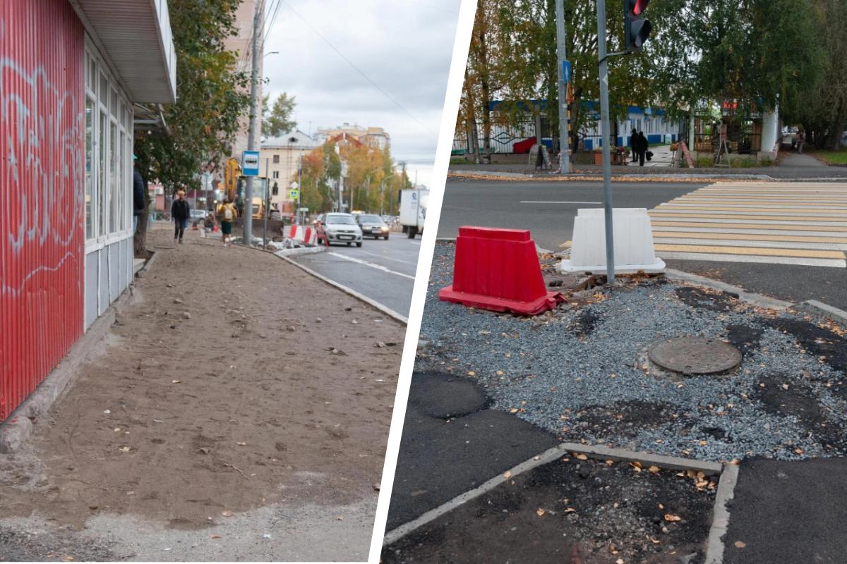 Не успели в срок: что еще не так с ремонтом проспекта Ломоносова в Архангельске