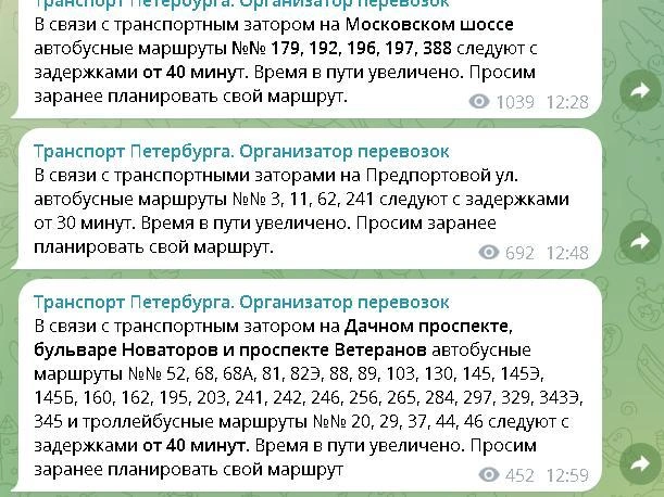 Источник: Транспорт Петербурга. Организатор перевозок