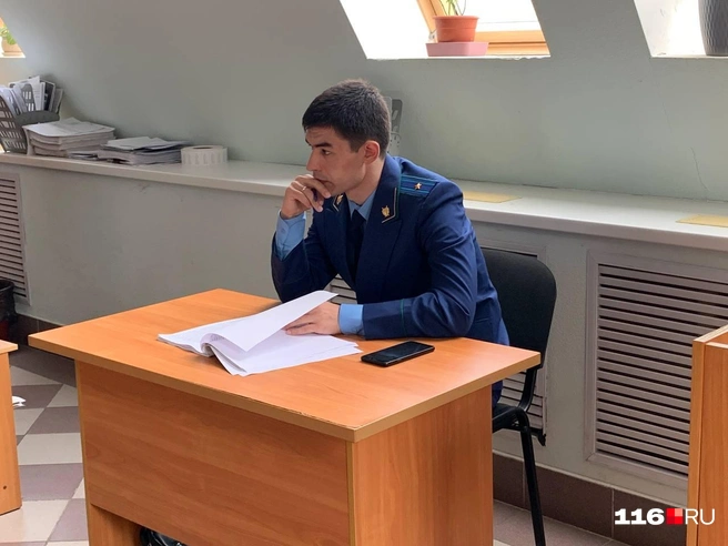 Прокурор обратил внимание на то, что свидетель на допросе давал более подробные показания | Источник: Ильгиз Шарифзянов / 116.RU