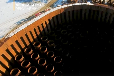 Central Cofferdam Work Starts on Yakutia's Lena Bridge