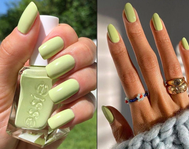 White grape nails — свежий маникюр в главном цвете лета
